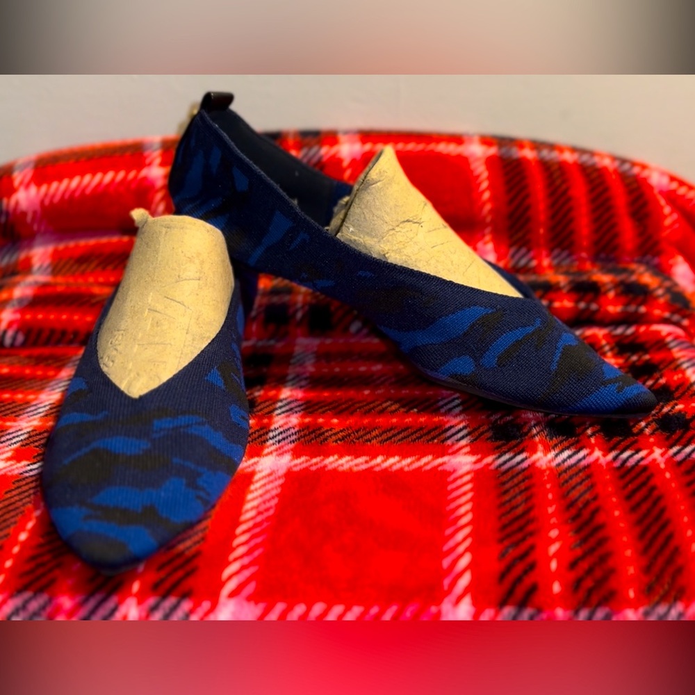 Blue camouflage flats